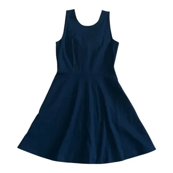 Kate Spade Black Fit and Flare Back Bow Ponte Dress 10